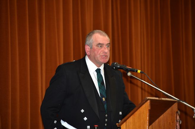 Ian Fallas delivering the Immortal Memory